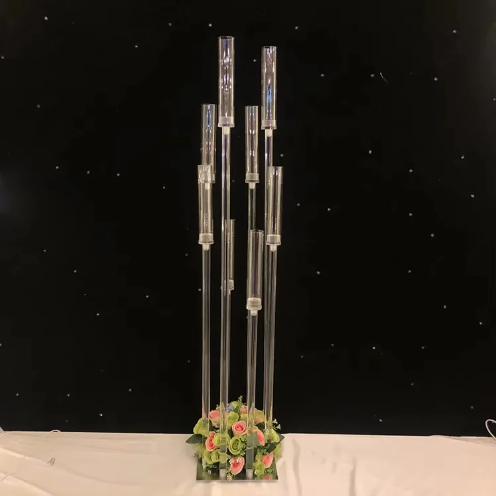 The new model launches handmade silver and gold metal candle holder wedding decoration table ornaments