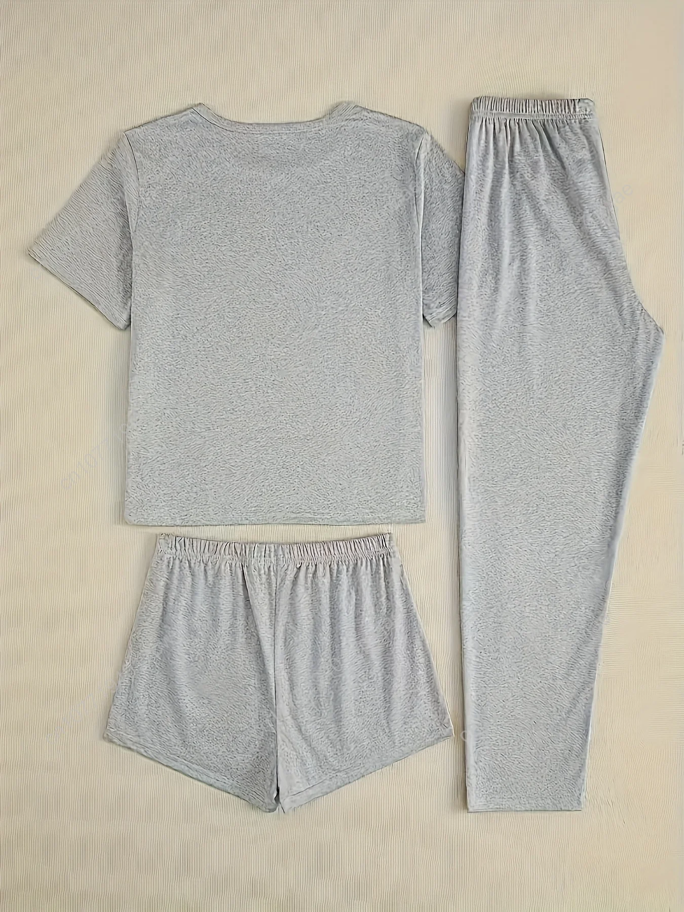 ชุดนอนพิมพ์ลายดัชชุนด์ 3 ชิ้นสำหรับผู้หญิง • ชุดนอนลายการ์ตูนสุนัขน่ารักพร้อมกางเกงขาสั้นและกางเกงขายาว • ชุดนอนนุ่มสบายทุกฤดูกาล S