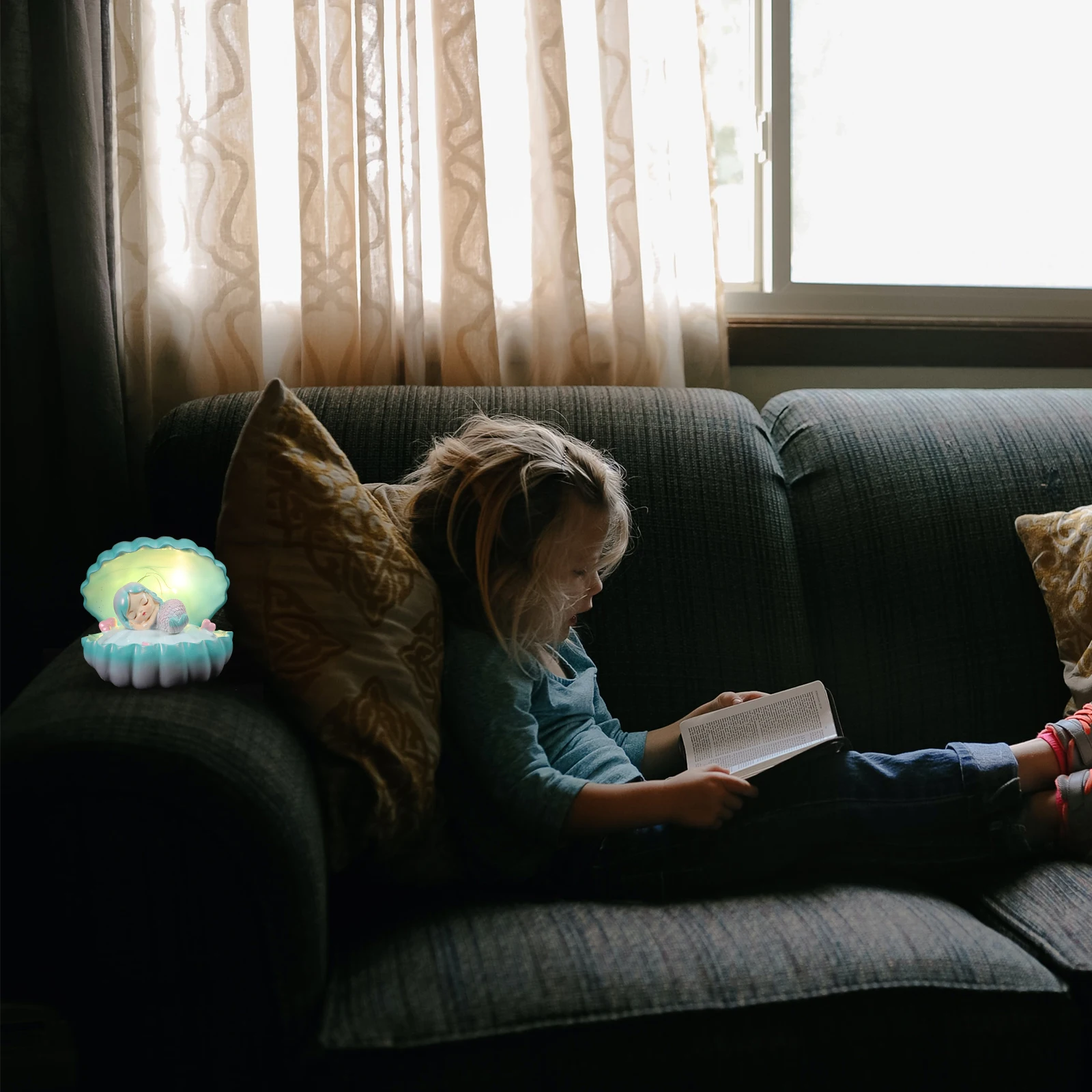 

Light Seashell Resin Pearl Night Lamp Warm LED Decoration Bedroom Girls