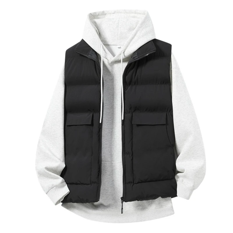 

Men's Casual Vest Autumn Windproof Vests Men Jacket Sleeveless Winter Jackets Casual Coat Men Warm Thicken Waistcoat thick gilet