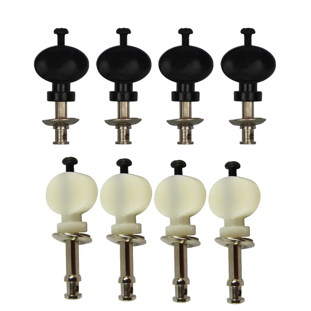 FLEOR 4PCS Ukulele Tuning Keys Pegs Machines Tuners Black /White Choose