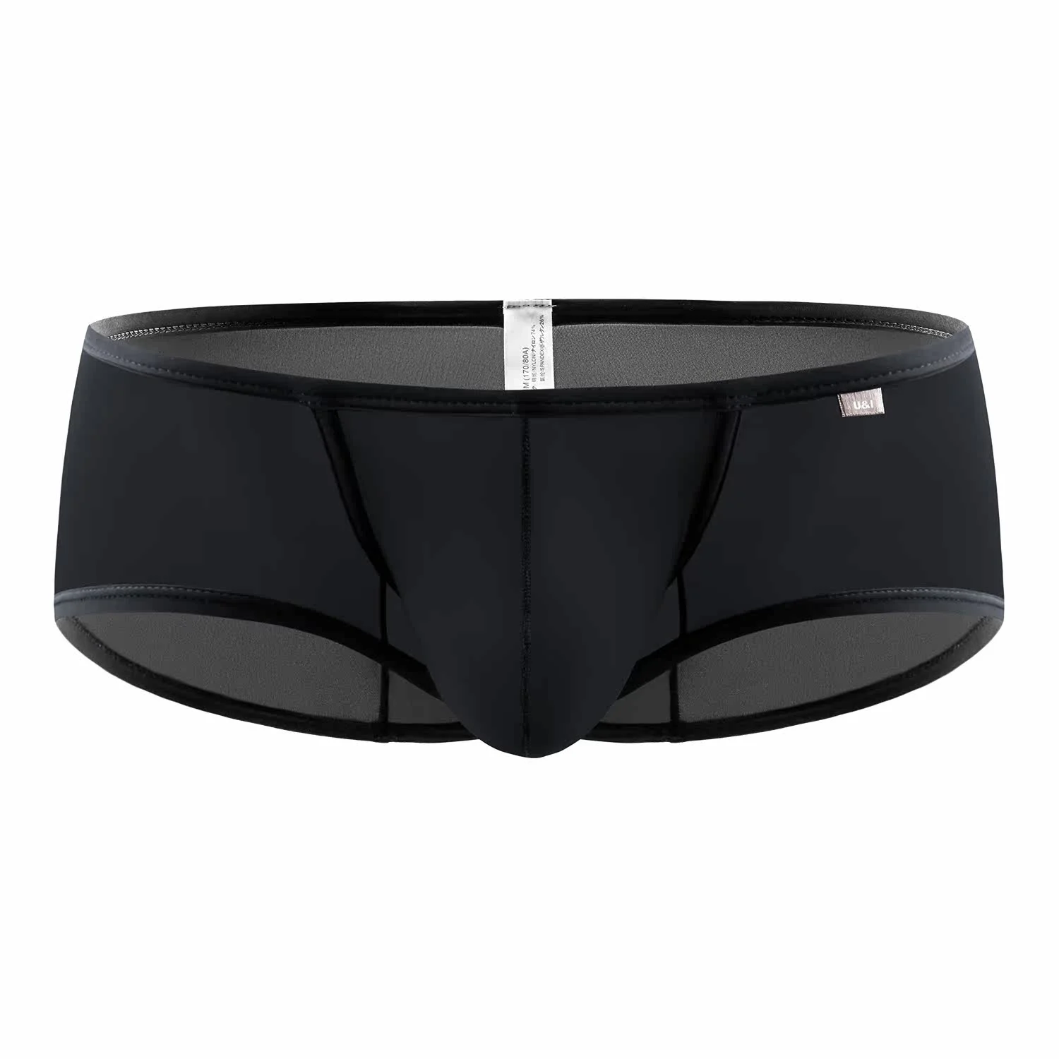 U＆I Men's Sexy Flat Briefs Breathable Moisture-Wicking Bullet Separation Pouch High-End Boxer Briefs Trendy Underwear