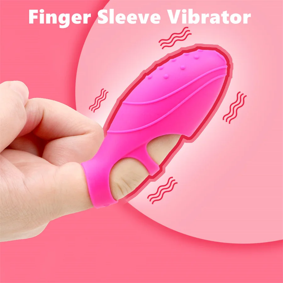 Finger Sleeve Vibrator G Spot Massager Clitoris Stimulator Female Masturbation Vibrators Orgasm Sex Toys For Women Lesbian