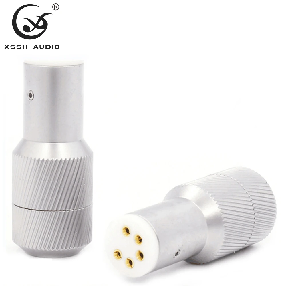 Connettore XLR Phono DIN XSSH Audio ottone placcato oro 5 pin poli Record femmina grammofono Phono terminale Tonearm XLR Plug Jack