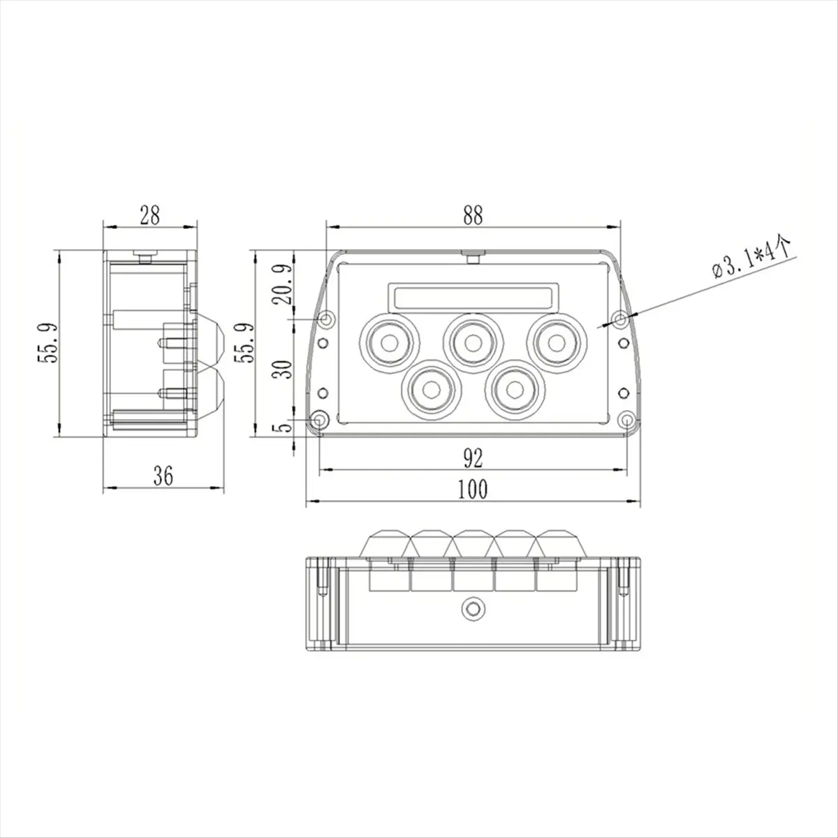 

Brushless Motor PWM Speed Control Box CNC Metal Waterproof Three Speed with Reverse Remote Control [Life diary]