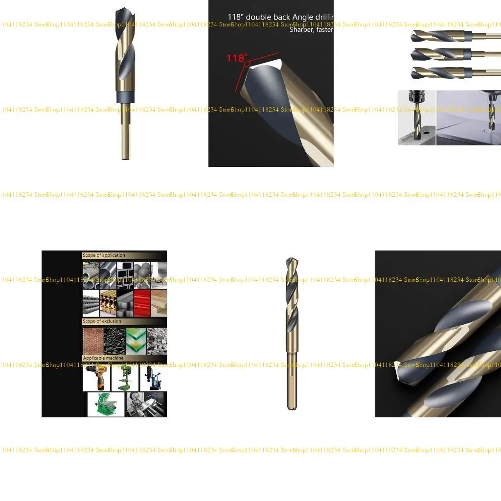 

P9FB Portable 12mm-35mm Twist Drill HSS Round Shank Reduced Shank Drills Professional Metalworking Metalwork Projects