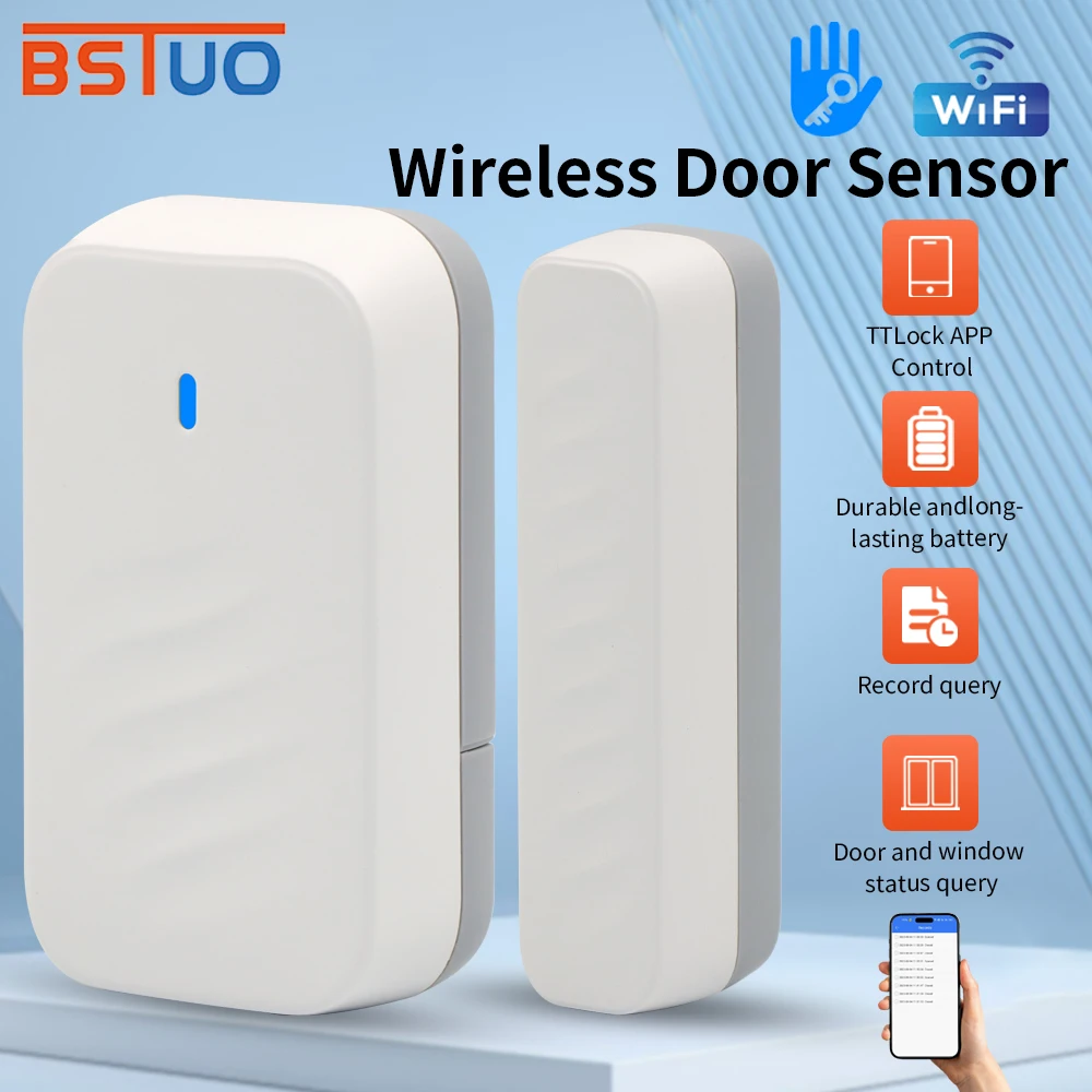 2.4GHz Wireless TTLOCK Door Sensor Door Contact Detection Windows Open Close Status DS3 Works With G2  TTLOCK App Smart Locks