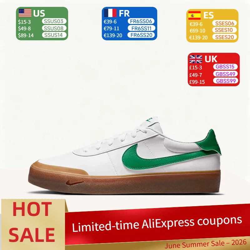 Nike Court Shot Zapatillas bajas minimalistas, elegantes, cómodas y versátiles con suela delgada y duradera – Hombre, Verde FQ8146-109