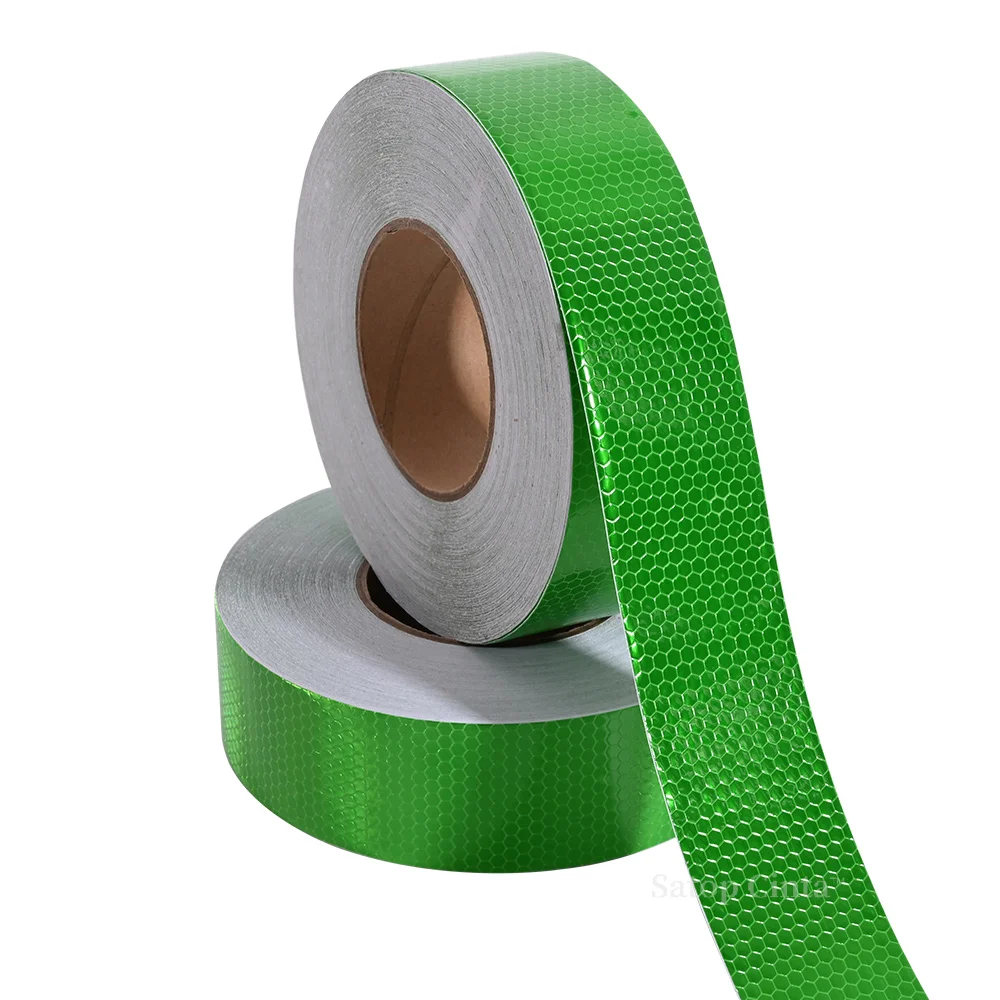 

5CMX50M Bike Stickers Adhesive Reflective Tape Green MTB Bicycle Reflector Strips Cycling Film For Rim Helmet Motorcycle Scooter