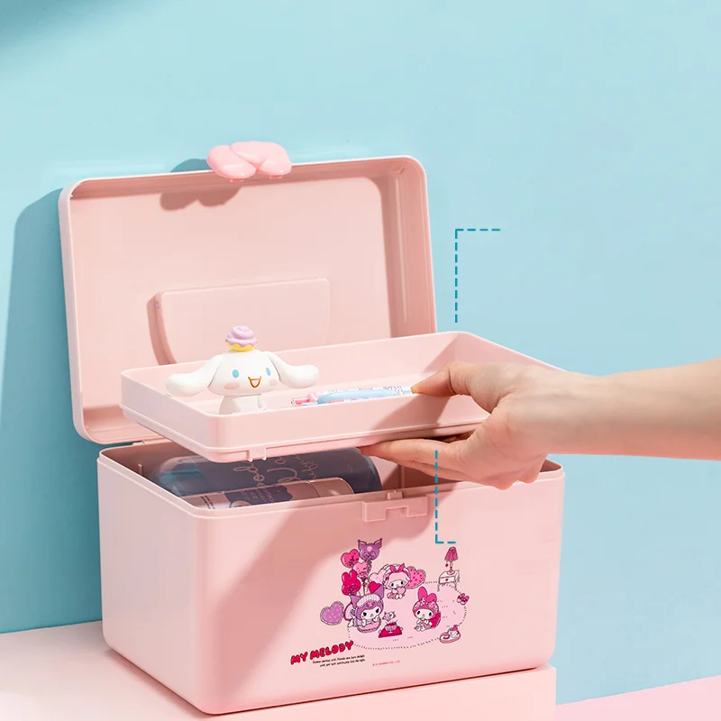 Hello Kitty Kuromi Melody Cinnamoroll Cartoon Toolbox Geneeskunde Opbergdoos Thuis Opbergdoos Randapparatuur Kamer Versierd