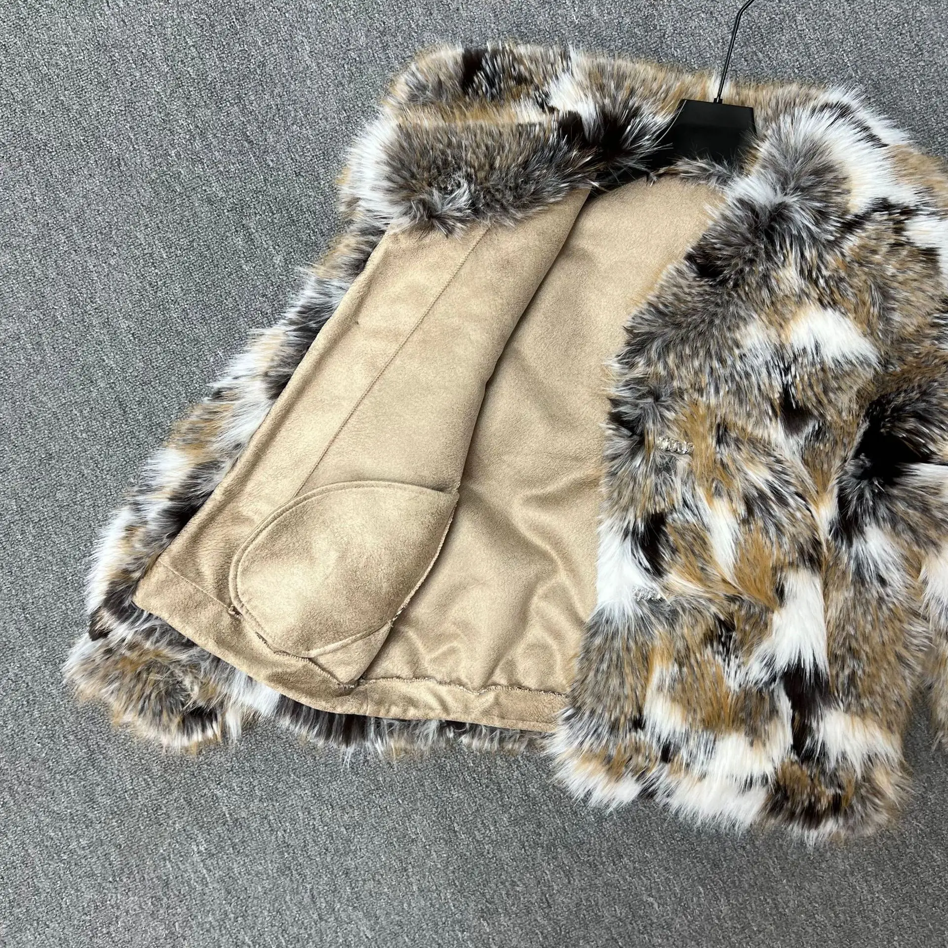 Manteau d'hiver en fausse fourrure de renard pour femme, Style coréen, élégant, coupe ample, épais, chaud, fourrure et cuir intégrés, nouvelle collection