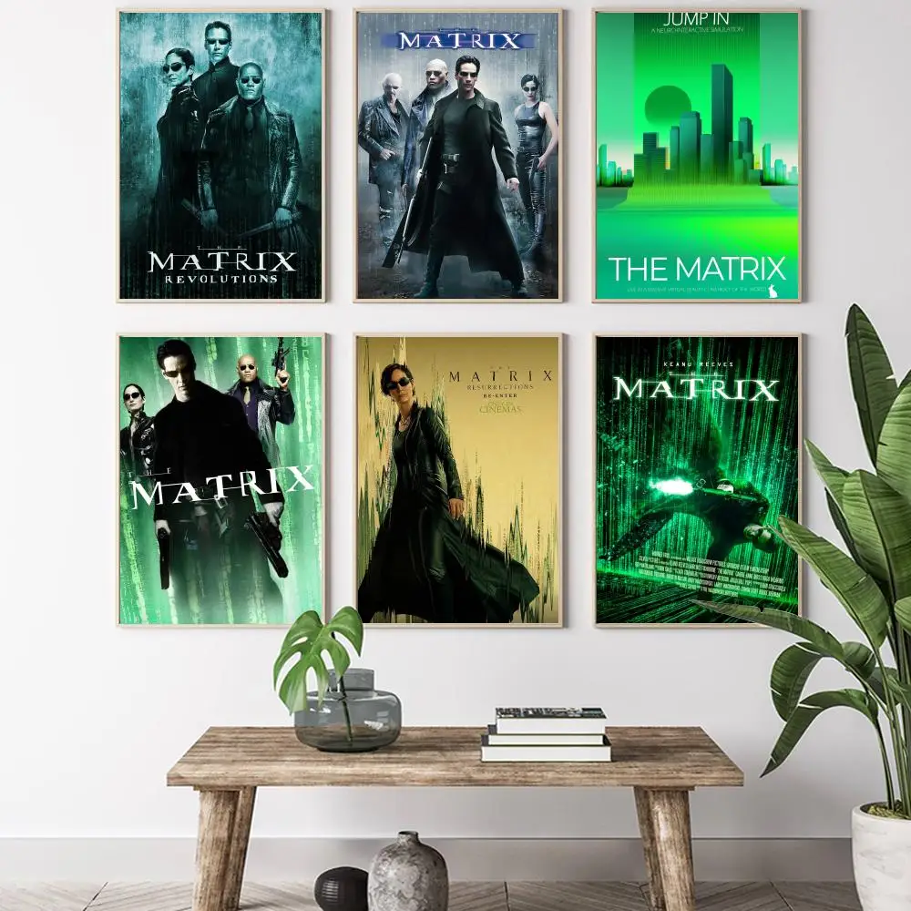 ملصق قماشي لرسومات فيلم ماتريكس: خالي من التجاعيد ومقاوم للماء ومتين لجميع الفضاء لتزيين الحائط #2