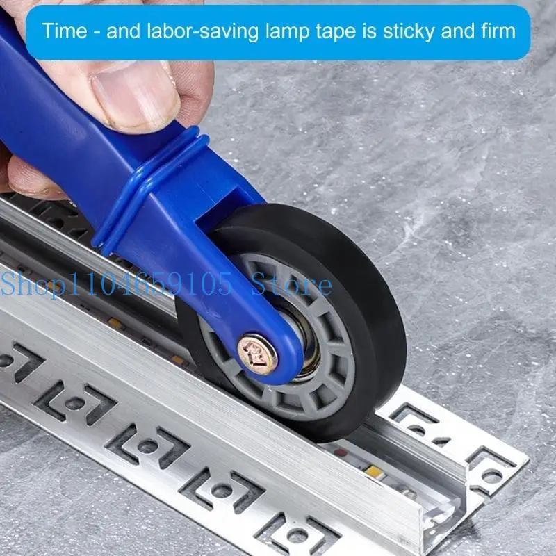 652F Screen Tool Window Screen Spline Roller Tool with Handle Mesh Screen Door Repair Rubber Wheel Handle Roller