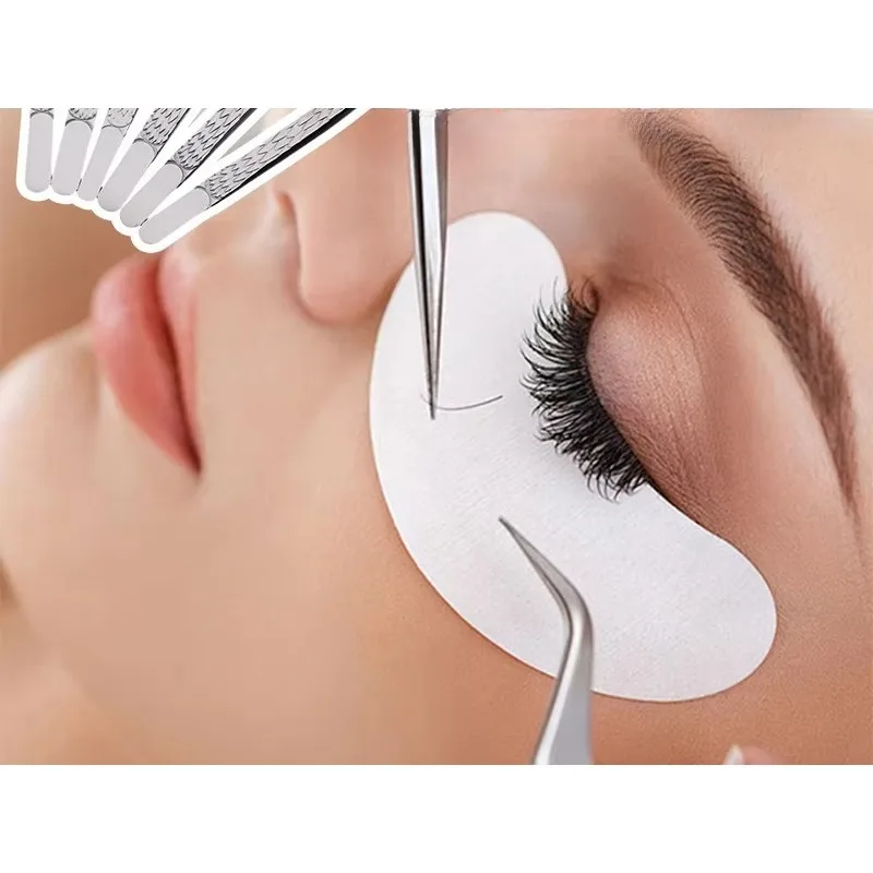 6Pcs High Precision False Eyelash Tweezers Set Curved Lash Extension Makeup Tools