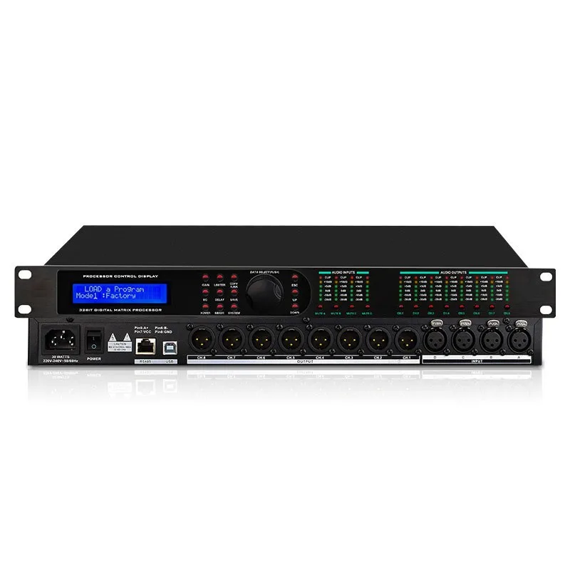 

Professional 4-Channel Audio Effector 4-IN 8-OUT Stage Performance Digital Audio Processor Support USB Debugging