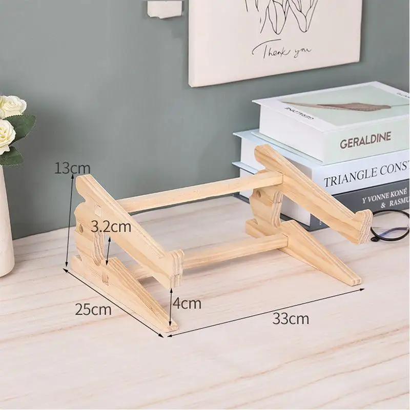 Wood Notebook Computer Stand Foldable Adjustable Laptop Stand Cooling Heat Dissipation Macbook Holder Support Base PC LapTop She