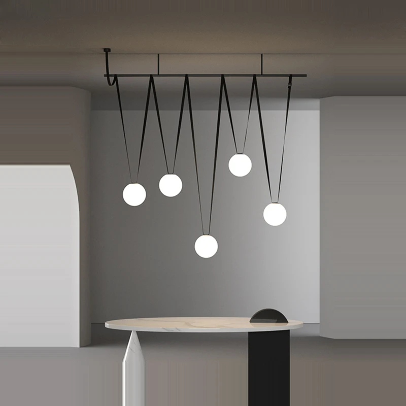 Imagem -02 - Led Teto Candelabro com Vidro Bolha Iluminação Pendurado Lâmpadas Suspensão Luminária Lâmpada para Sala de Jantar Minimalismo Faça Você Mesmo Cinto