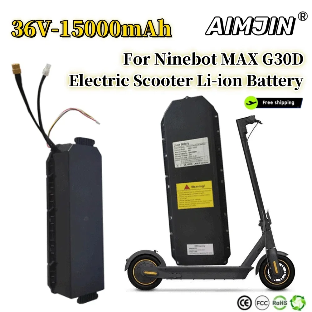 

36v 15000mAh 540wH 18650 Li-ion Battery Pack For Segway Ninebot MAX G30 350W Electric Scooter Special