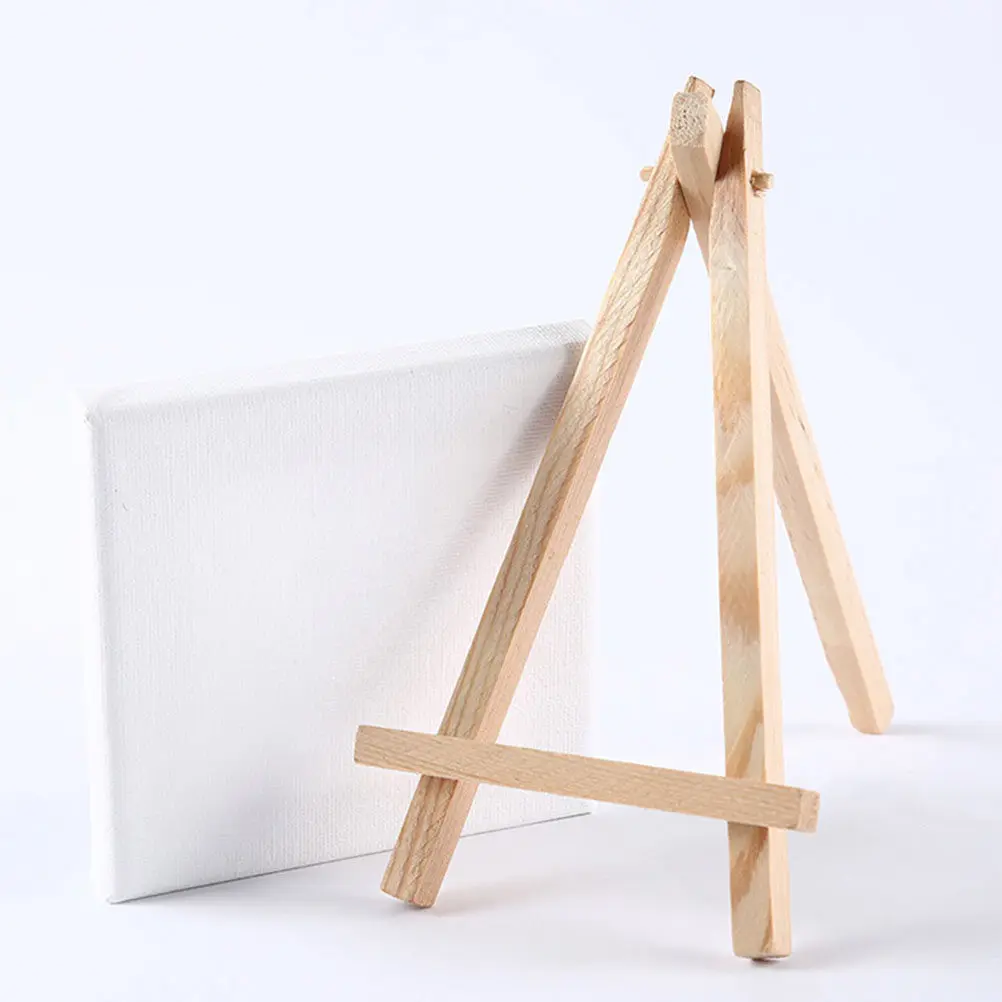 3Pcs Triangle Easel Kindergarten Miniature Wooden Easel Decorative Painting Holder Mini Decoration Creative Display Stand