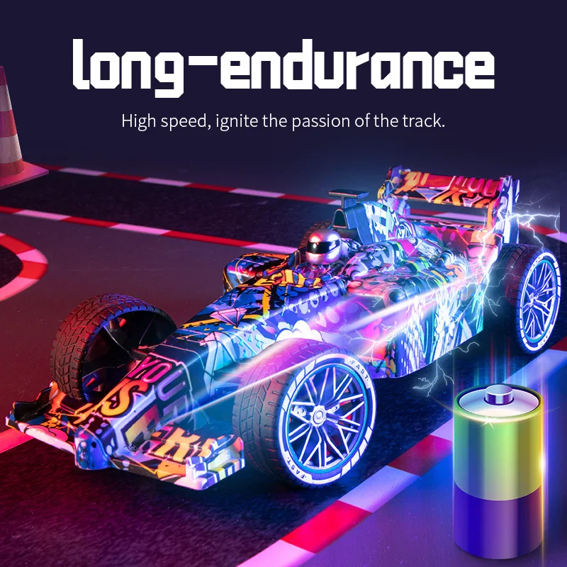 F1 Racing Car Formula Graffiti Remote Control Car Conquer All Kinds Of Road Fast Drift RC Car Boy‘s Toy Christmas Gift