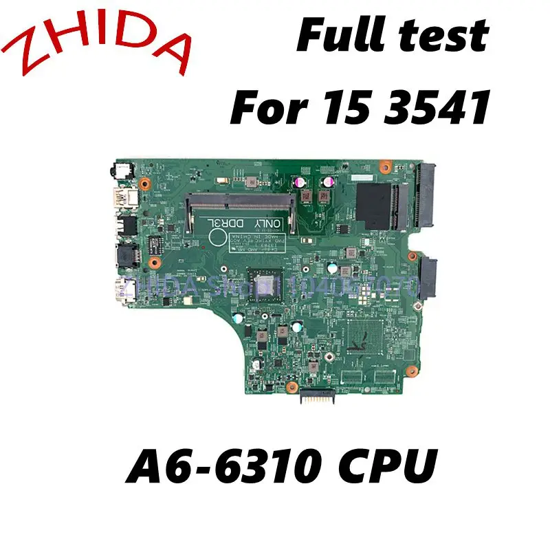 FOR Dell Inspiron 15 3541 Laptop Motherboard 13283-1 F27GH 0F27GH CN-0F27GH A6-6310 CPU Onboard Main Board Full Test