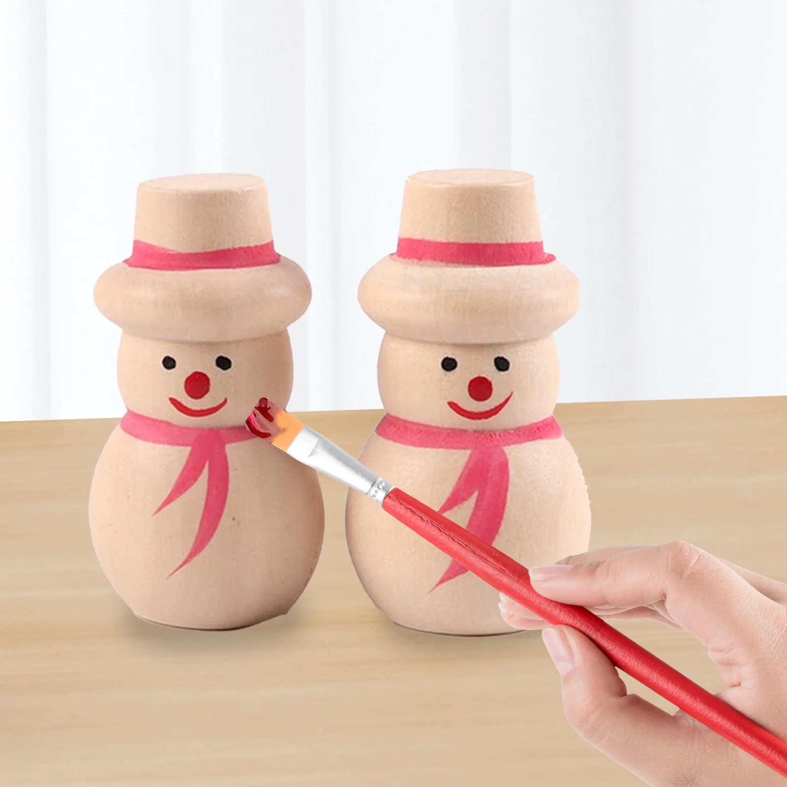 20 Stücke Holz Menschen Figuren Sicheres Material Handgemachte Graffiti Hause Regal Dekor Peg Peg Unvollendete Holz Figur