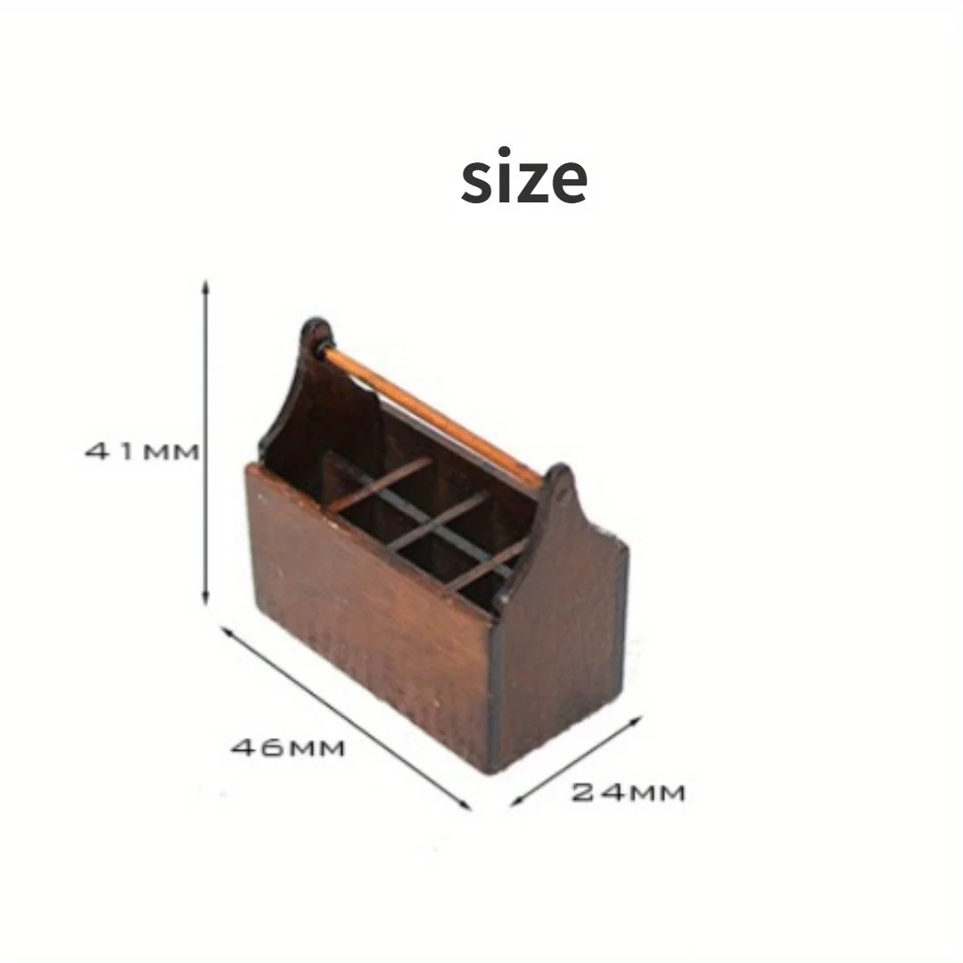 1Set 1:12 Dollhouse Miniature Toolbox Handmade Tools Sets Model Furniture Accessories For Doll House Decor Toys Decorative Props