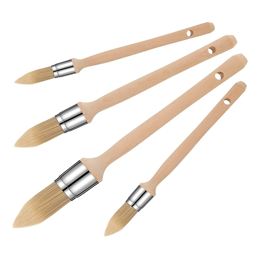 

4 Pieces Small Paint Brush Edge Painting Tool Trim Brush Corner Paint Brush for Sash Baseboards House and Art Supplies