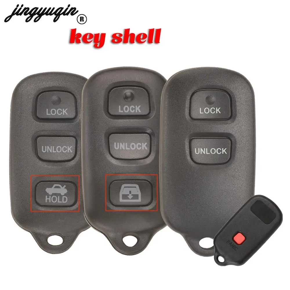 Jingyuqin dla Toyota Sequoia 4-Runner 4Runner 2003-2008 Keyless wymiana 3 + 1/2 + 1 przyciski paniki obudowa pilota bezkluczykowego