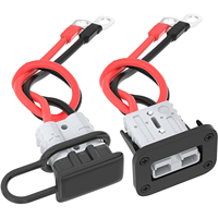 DaierTek 50A Battery Quick Disconnect Connector with 1.3ft 8AWG Wire and Mounting Bracket Extension Cable Connector Kit for Car