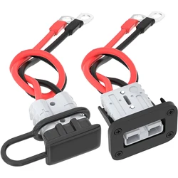DaierTek 50A Battery Quick Disconnect Connector with 1.3ft 8AWG Wire and Mounting Bracket Extension Cable Connector Kit for Car