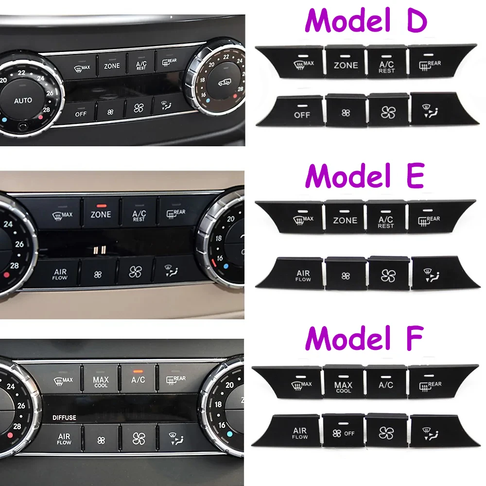 8PCS  W166 W292 W463 Dashboard Air Conditioner Wind Volume Heater Climate Control Button For Mercedes Benz ML GL GLE GLS G Class