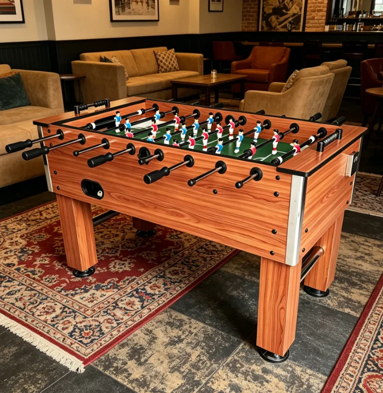 2026 55'' Full-Size Foosball Table for Adults Kids for Pool Competitions Includes 2 Soccer Balls 2 Foldable Cup Holders for Home