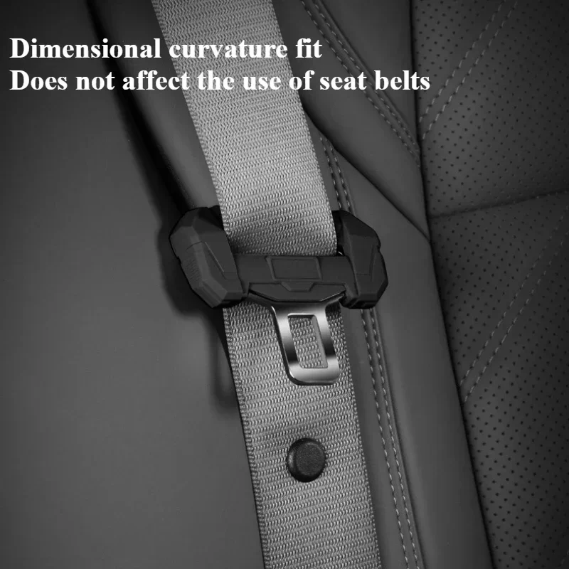 For Tesla Model 3/Y/3 Highland 2024 Seatbelt Buckle Protective Cover Silicone Collision Avoidance Red Black Car Safety Belt Clip