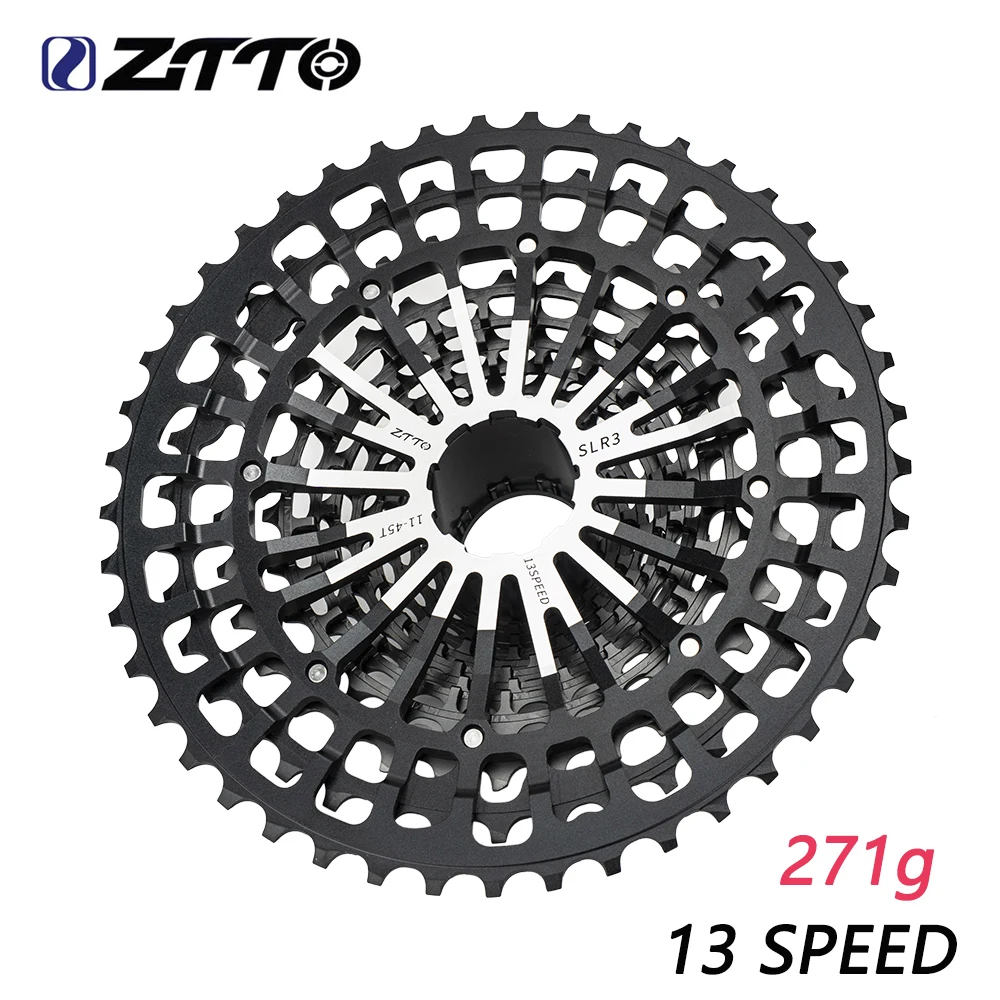 ZTTO SLR3 Gravel Road Bike 13 Speed Cassette CNC Ultralight 13 S 11-45T Flywheel 45T Wide Range  Gear Bicycle Freewheel Sprocket