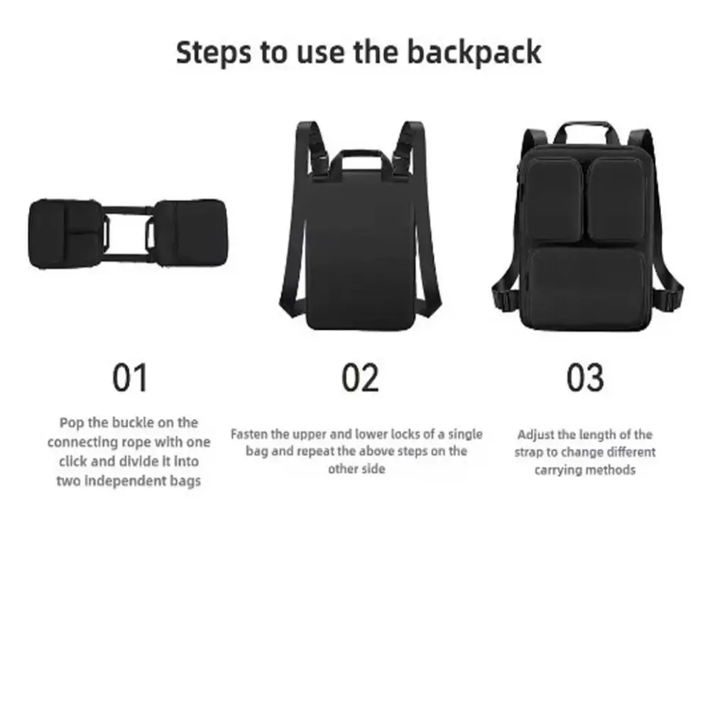 Verstellbare Riemen, Boarding-Koffer, Hängetasche, großes Fassungsvermögen, Erweiterungskoffer, zusätzliche Handtasche, abnehmbar, multifunktional