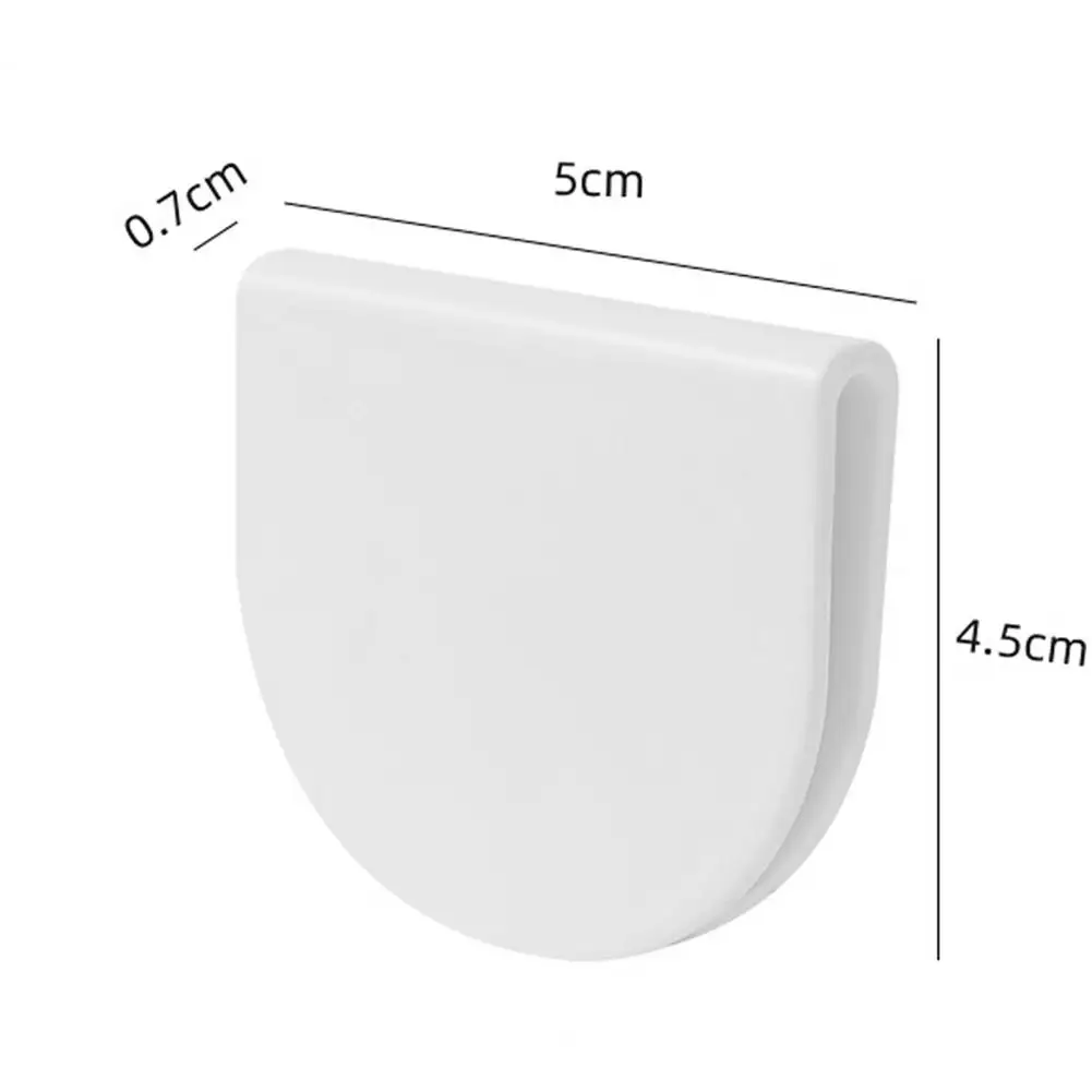 Secure Attachment 4pcs Shower Curtain Clips Windproof Self Adhesive Splash Guard Holders for Bathroom Camping Indoor Outdoor Use