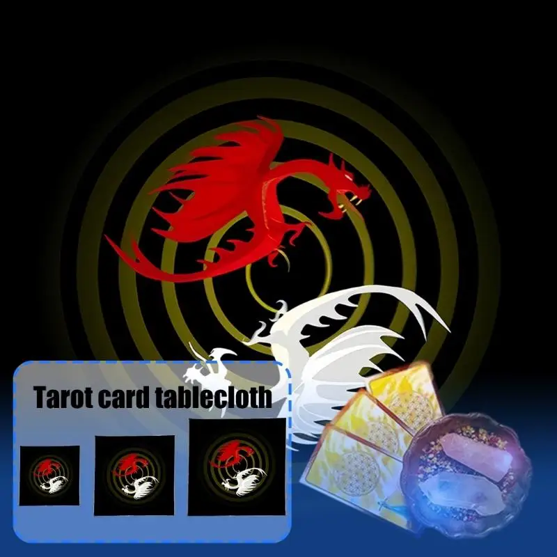 652F التنين/الذئب نمط التارو بطاقة مفرش المائدة مذابح القماش مذابح القماش العرافات مفارش طاولة مفرش طاولة نسيج سهلة الاستخدام #2