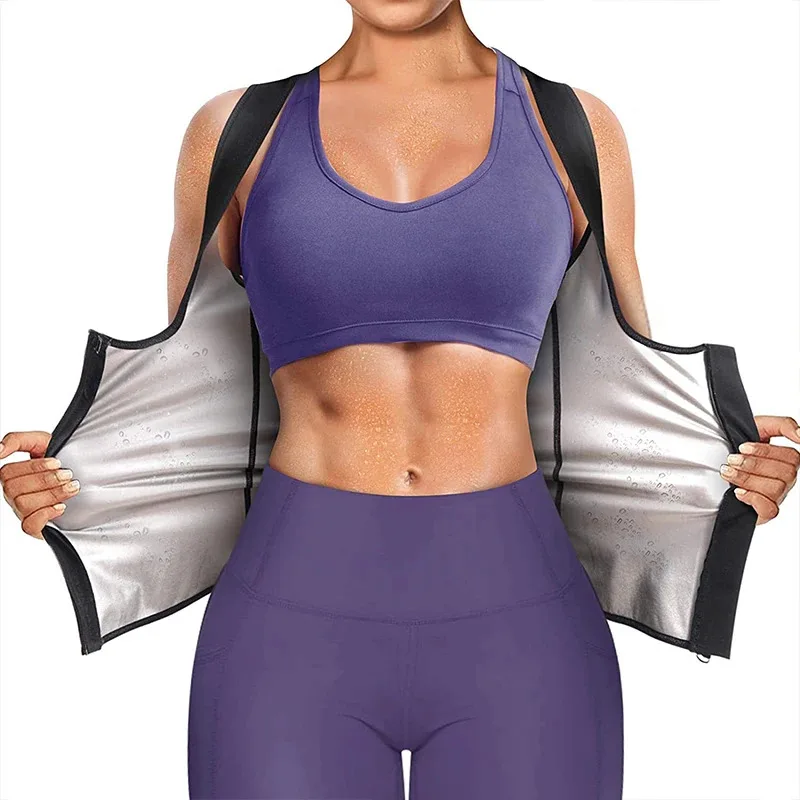 Frauen Sauna Shaper Weste Thermo Schweiß Shapewear Tank Top Abnehmen Weste Taille Trainer Korsett Gym Fitness Workout Kompression Shirt