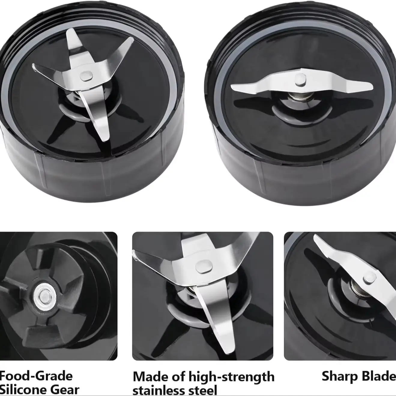 مجموعة ممتازة من ملحقات استبدال الخلاط بقدرة 250 وات MB1001 المتوافقة مع Magic Bullet