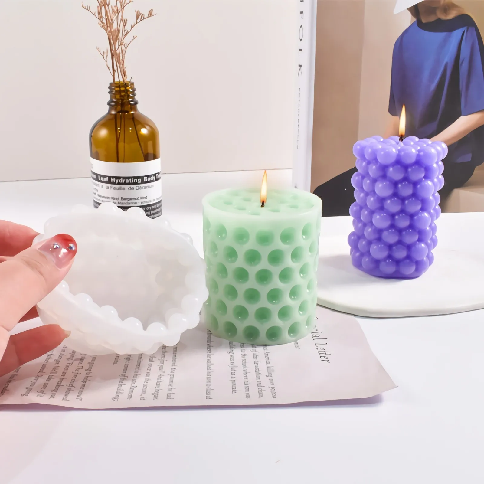 

Silicone Candle Mould Pack 4 Silicone Moulds 3D Silicone Moulds Candle Moulds Pouring Candles DIY Set