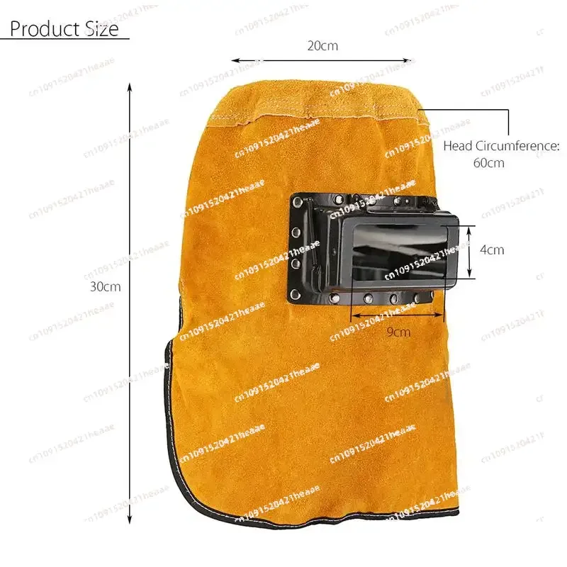 Suitable for  Capucha de cuero casco  soldadura máscara filtro Solar lente soldador protección de seguridad