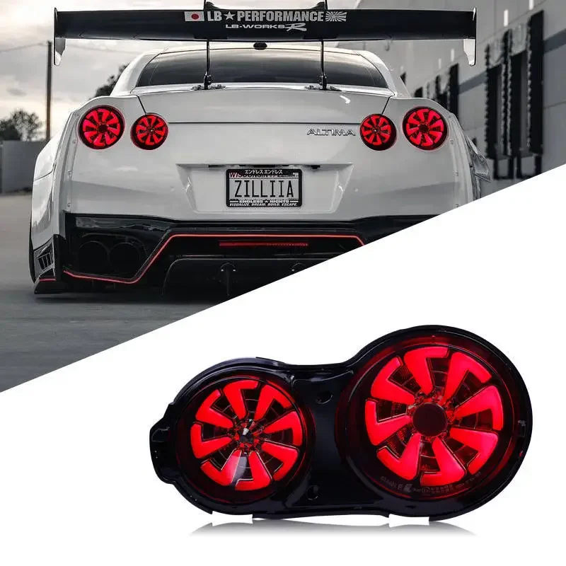 

Suitable for 07-18 Ares GTR tail light assembly R35 modified LED running light streamer turn signal rear tail light
