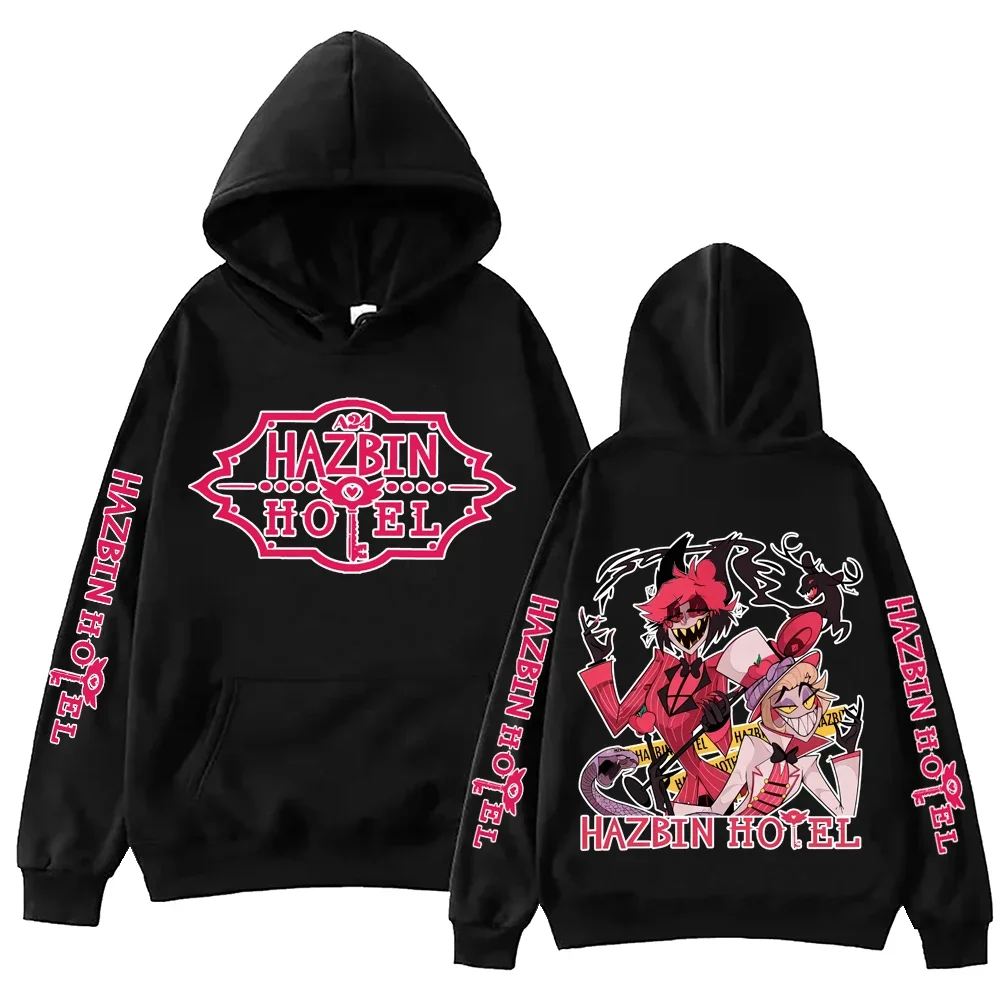 

Hazbin Hotel Alastor and Lucifer Hoodie Man Woman Harajuku Long Sleeve Pullover Tops Sweatshirt Gift