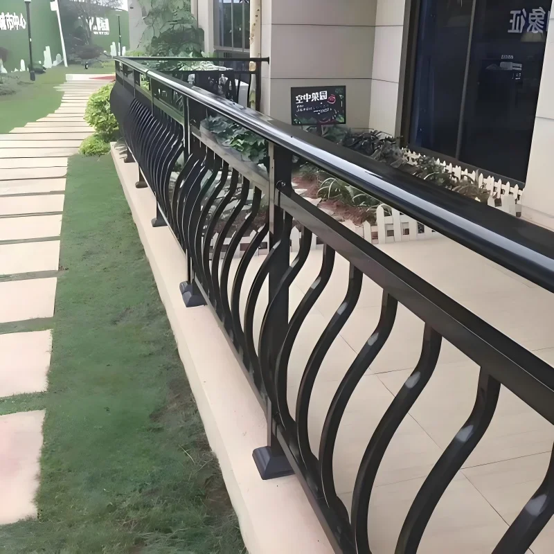 Customization Easy Install Galvanized Pipe Balcony Railings with  Balcony Handrail for Outdoor Terrace Anti-Rust Protection