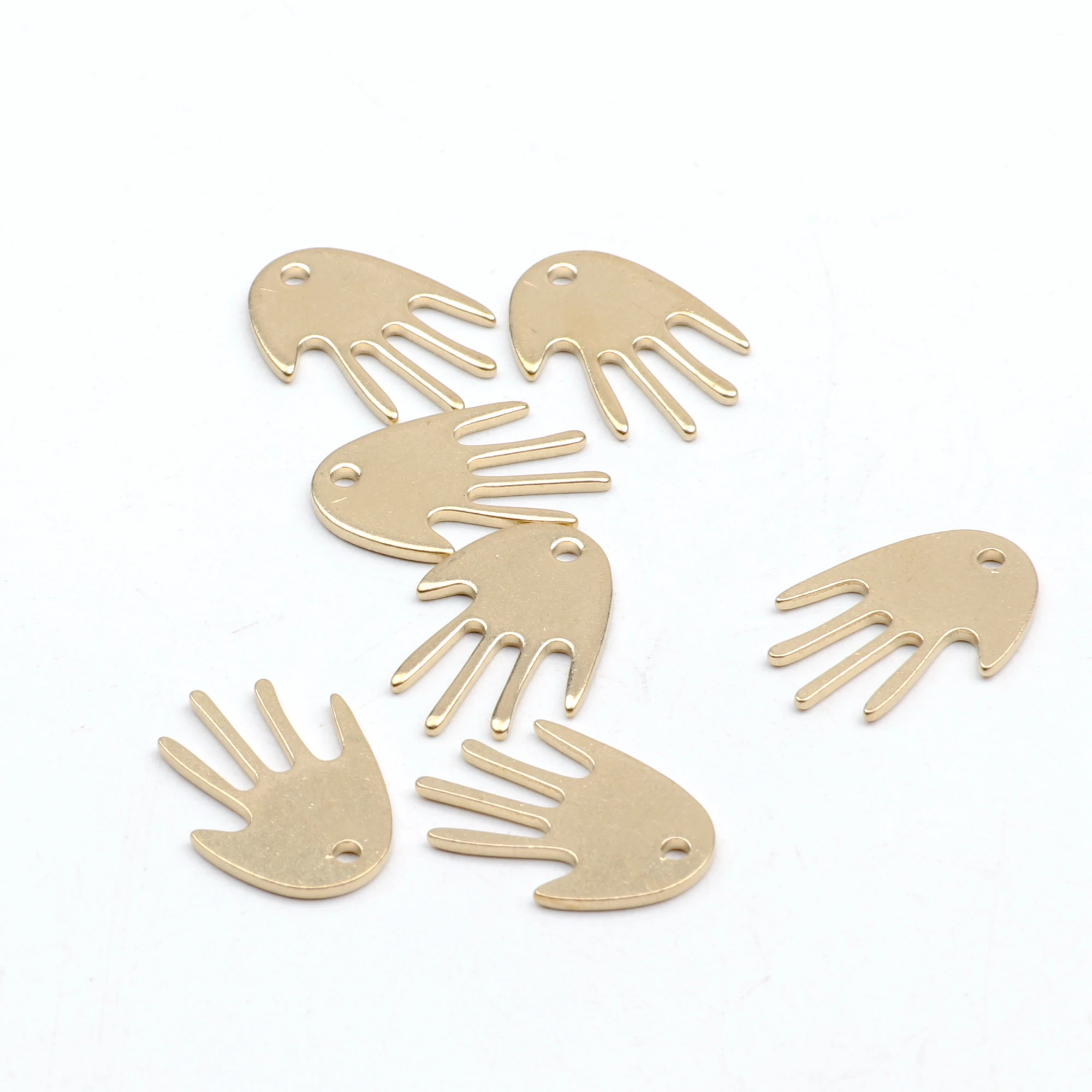 

Hammered Brass Charms,Hand Pendant connector,Findings Accessories For Diy Earrings Necklace Bracelet DIY Making,Jewelry Supplies