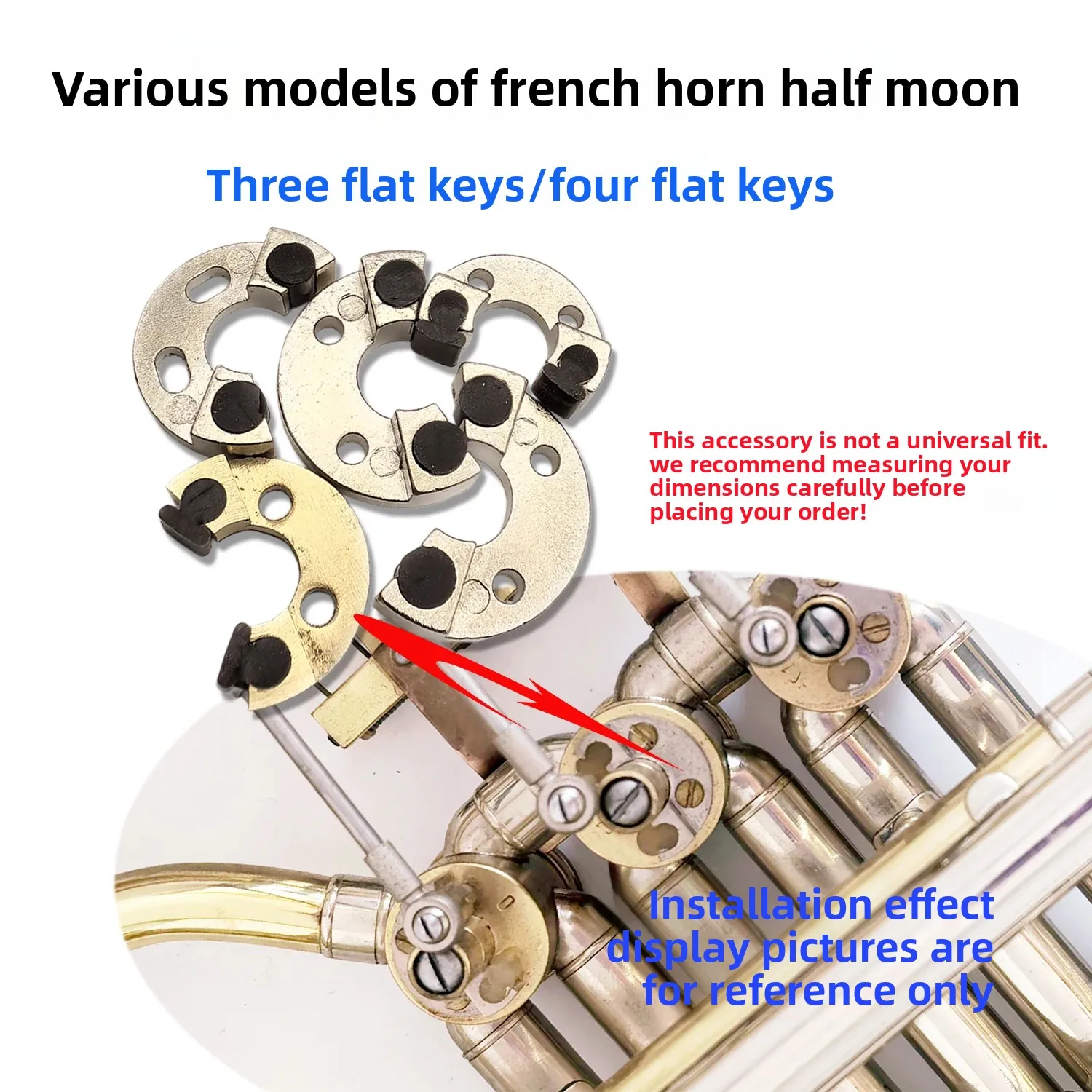Horn Circular Half Moon , Three Flat /four Flat , Circular Half Circle , Brass Instrument Repair Accessories
