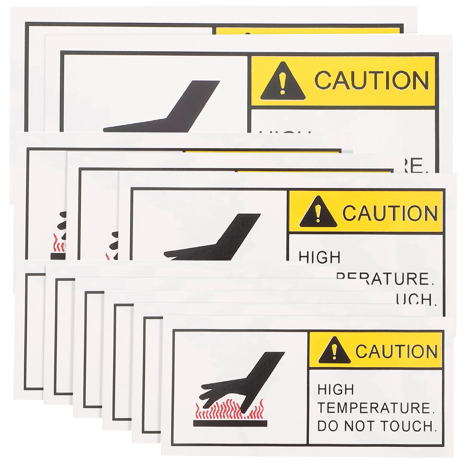 

10pcs High Temperature Warning Labels Self-adhesive 50x25mm5+70x34mm3+100x50mm2 Caution Stickers Hot Surface Safety