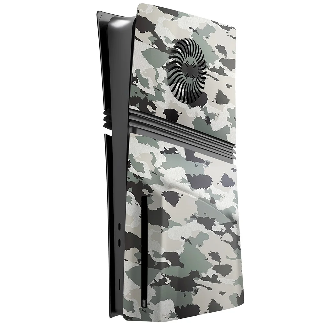 For PS5 Pro Disc Version/Digital Version Camouflage with Cooling Vent Console Replacement Matte Vented Shell For Playstation 5
