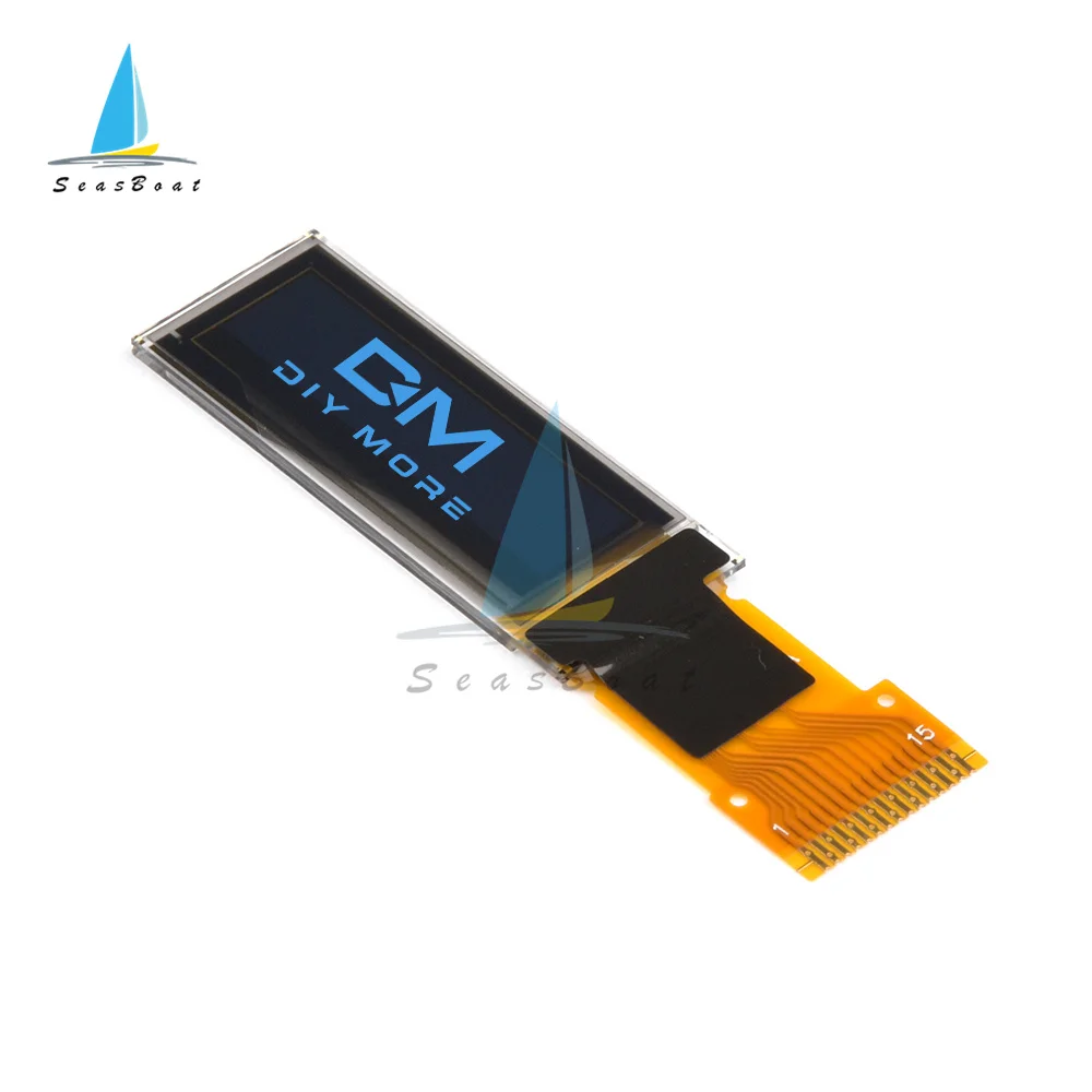 0.91 Inch OLED Display 15PIN Monochrome White Blue Display Module 128*32 LCD Screen Port Screen Ssd1306